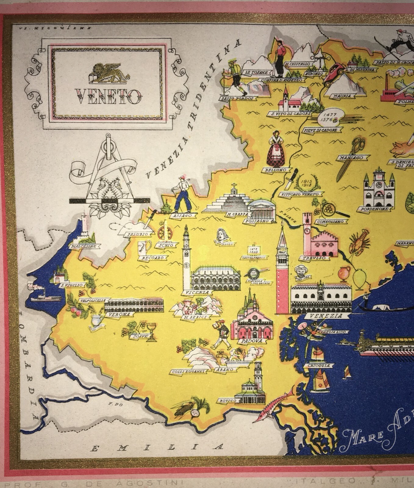 Arte, Folklore E Cartografia Del Veneto: Artista Nicouline Venezia, Verona, Udine
