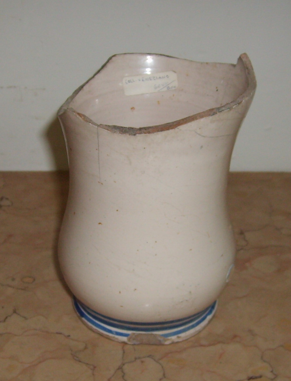 Antica Maiolica Meridionale   Albarello   Vaso Da Farmacia   Veduta Paesaggistica   '700