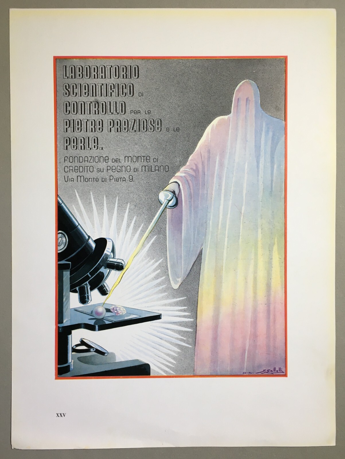 1941 Stampa Pubblicitaria Bilance Analitiche Officine Galileo E Laboratorio Gemmologia