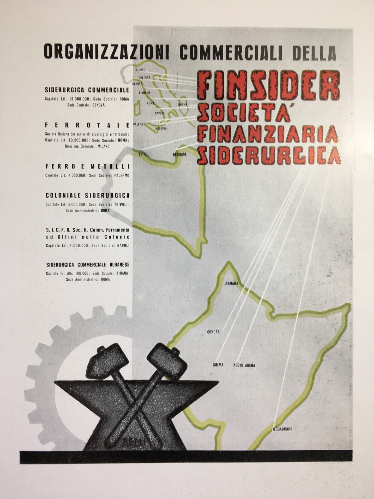 Carburanti AGIP, Lubrificanti Italol, Siderurgia E Finsider: Stampa Pubblicitaria Del 1941