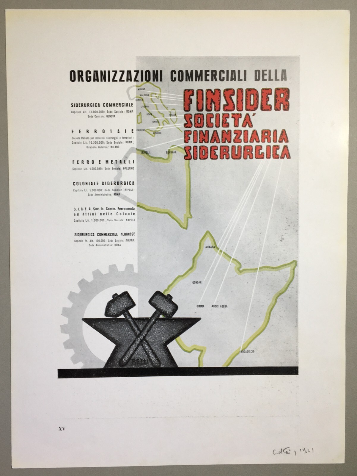 Carburanti AGIP, Lubrificanti Italol, Siderurgia E Finsider: Stampa Pubblicitaria Del 1941