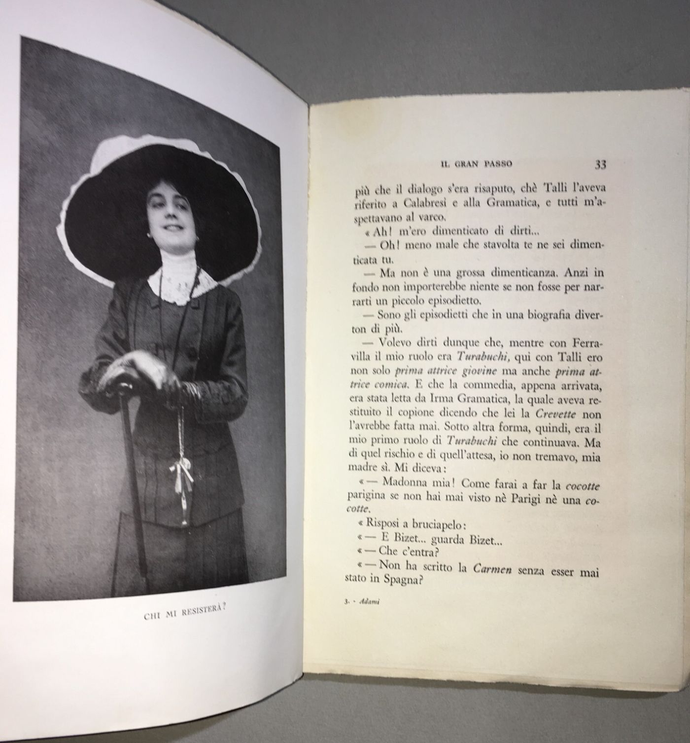Giuseppe Adami, "Dina Galli Racconta...". Milano, Treves, 1936