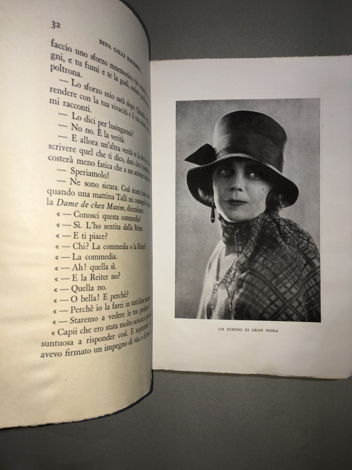Giuseppe Adami, "Dina Galli Racconta...". Milano, Treves, 1936