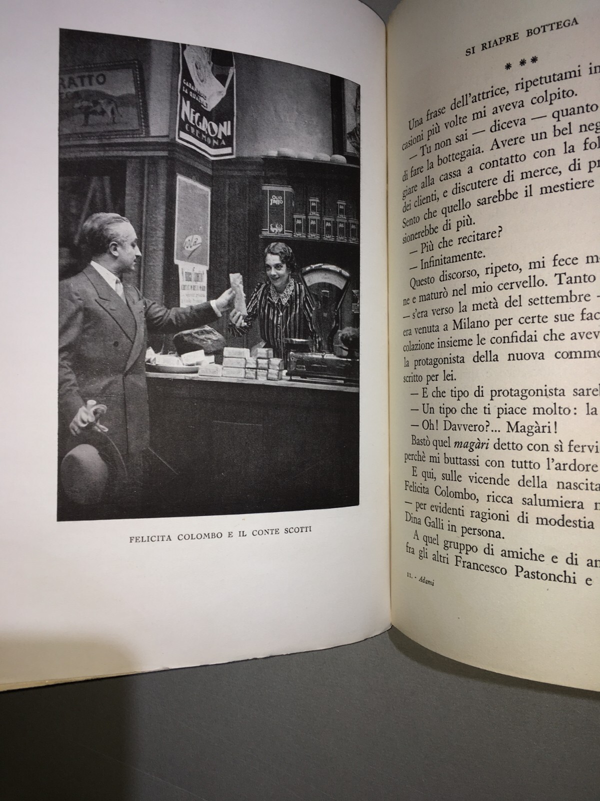 Giuseppe Adami, "Dina Galli Racconta...". Milano, Treves, 1936