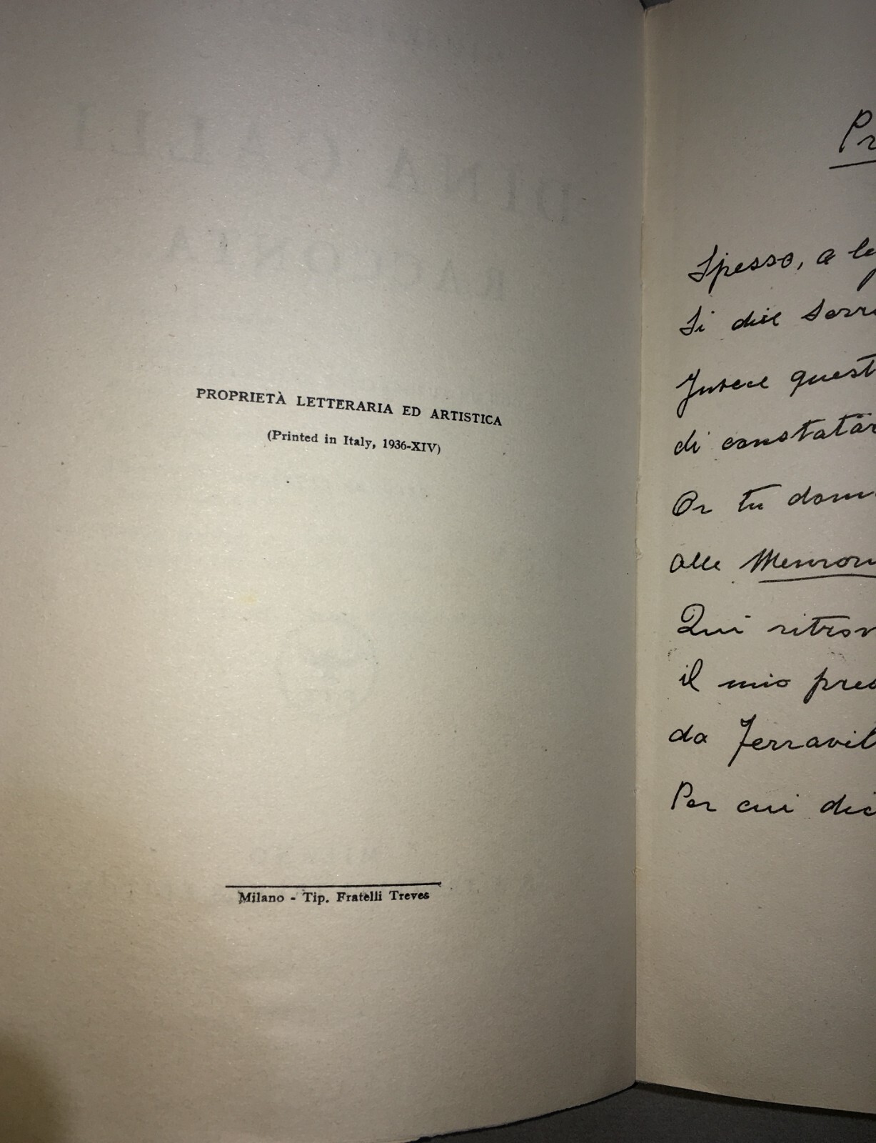 Giuseppe Adami, "Dina Galli Racconta...". Milano, Treves, 1936