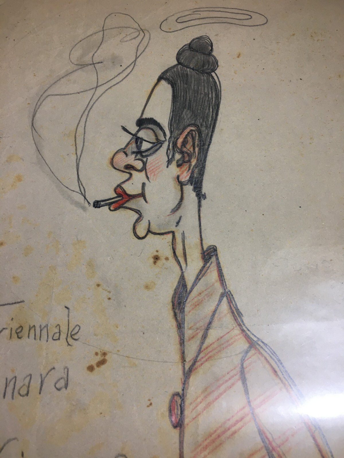 Arte: Antico Disegno Caricaturale Pubblicitario   La Sirena   Triennale Marinara