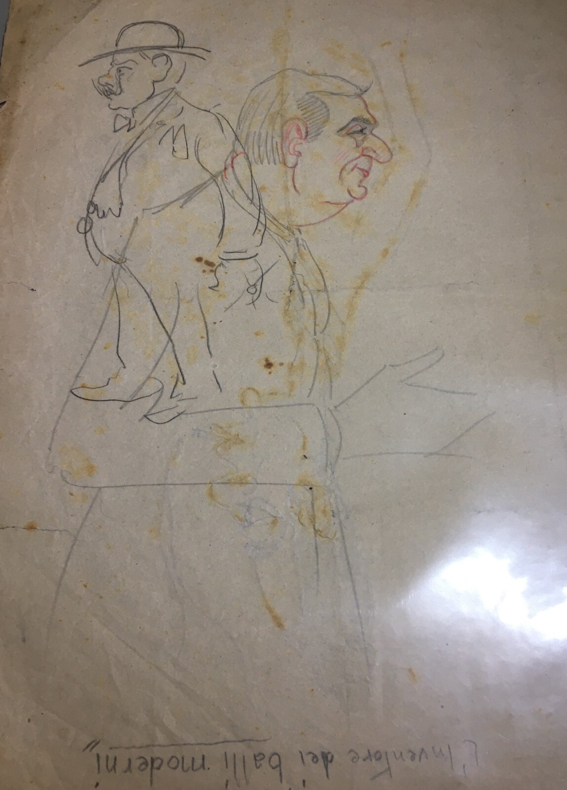 Arte: Antico Disegno Caricaturale Pubblicitario   La Sirena   Triennale Marinara