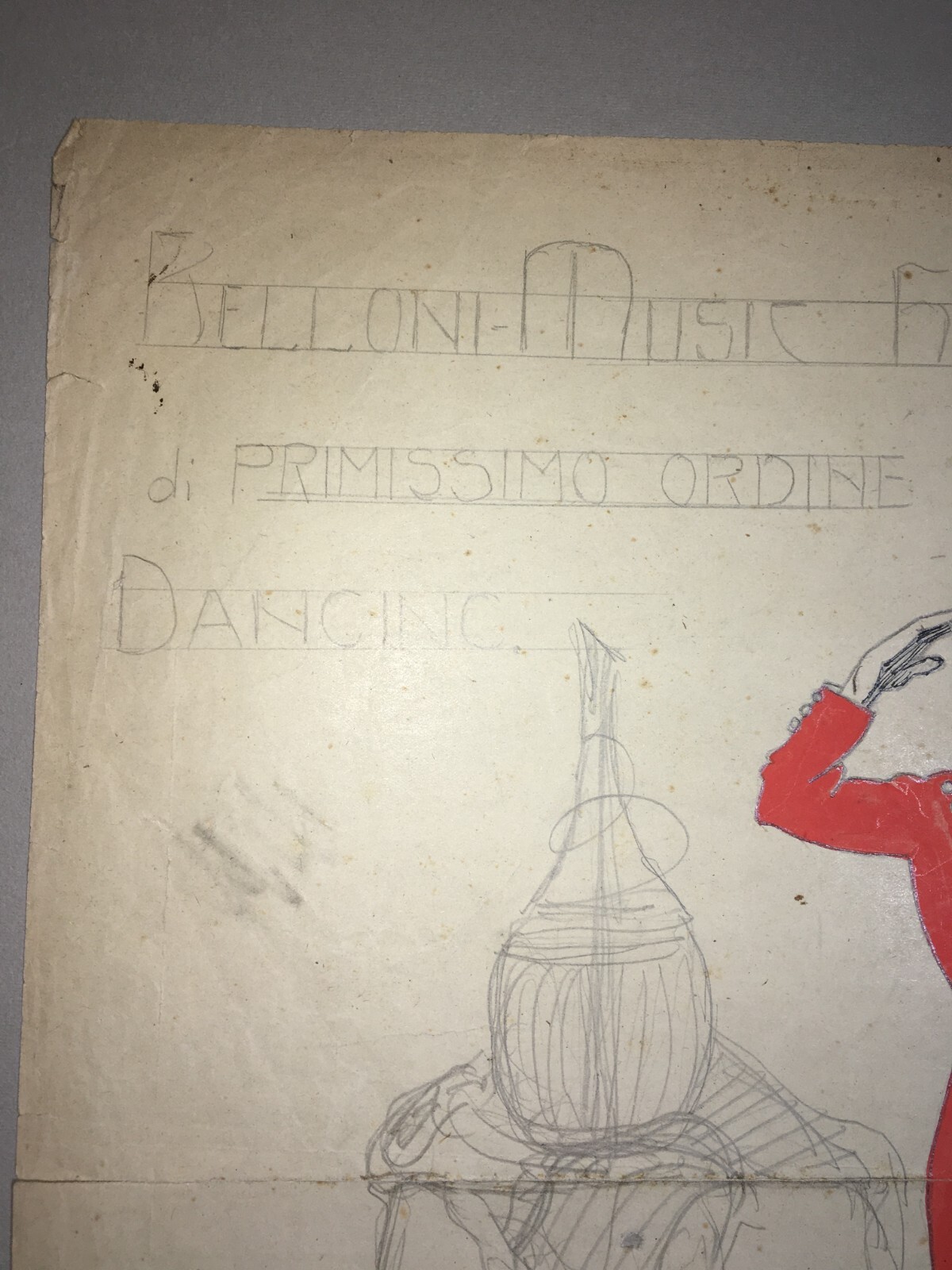 Arte Antica Illustrazione Pubblicitaria: Belloni Music Hall E Politeama Carrino