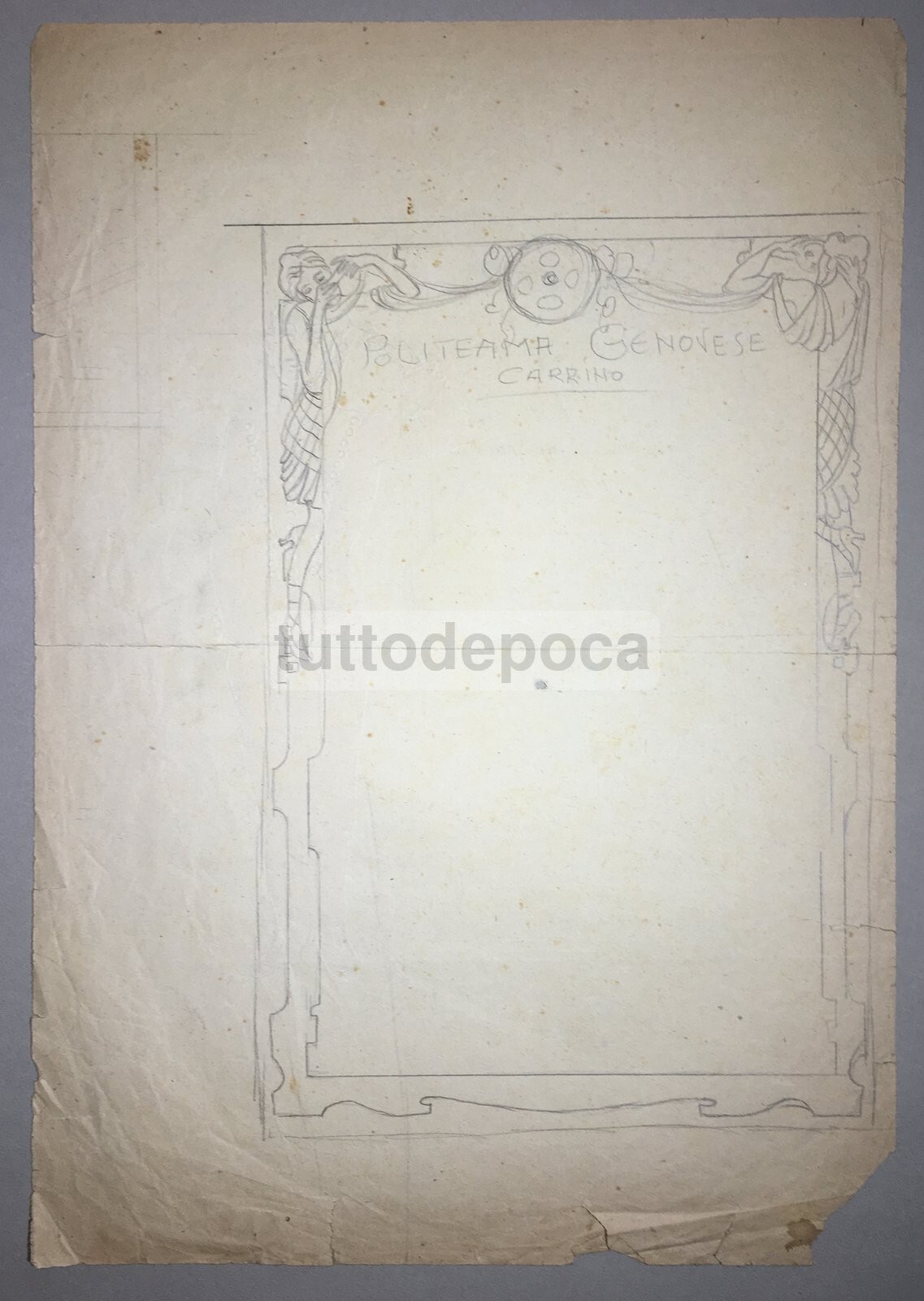 Arte Antica Illustrazione Pubblicitaria: Belloni Music Hall E Politeama Carrino