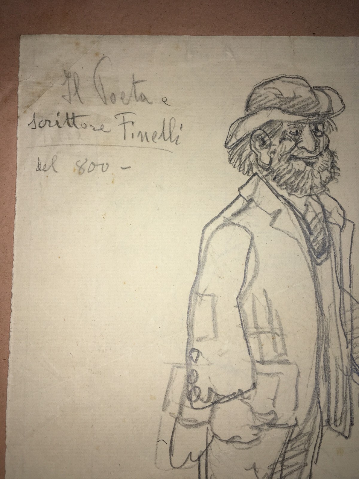 Arte, Caricatura E Satira: Antica Illustrazione Del Poeta Finelli