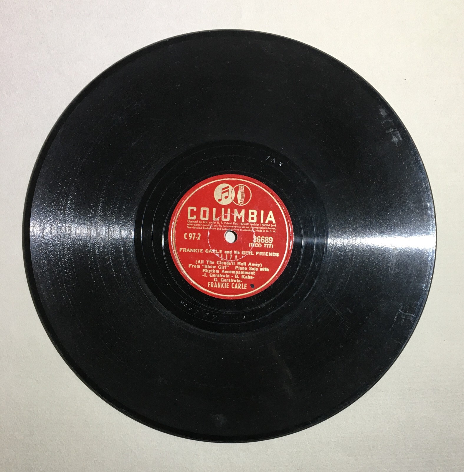 Frankie Carle And His Girl Friends: Disco Vinile Columbia (Ida / Liza)