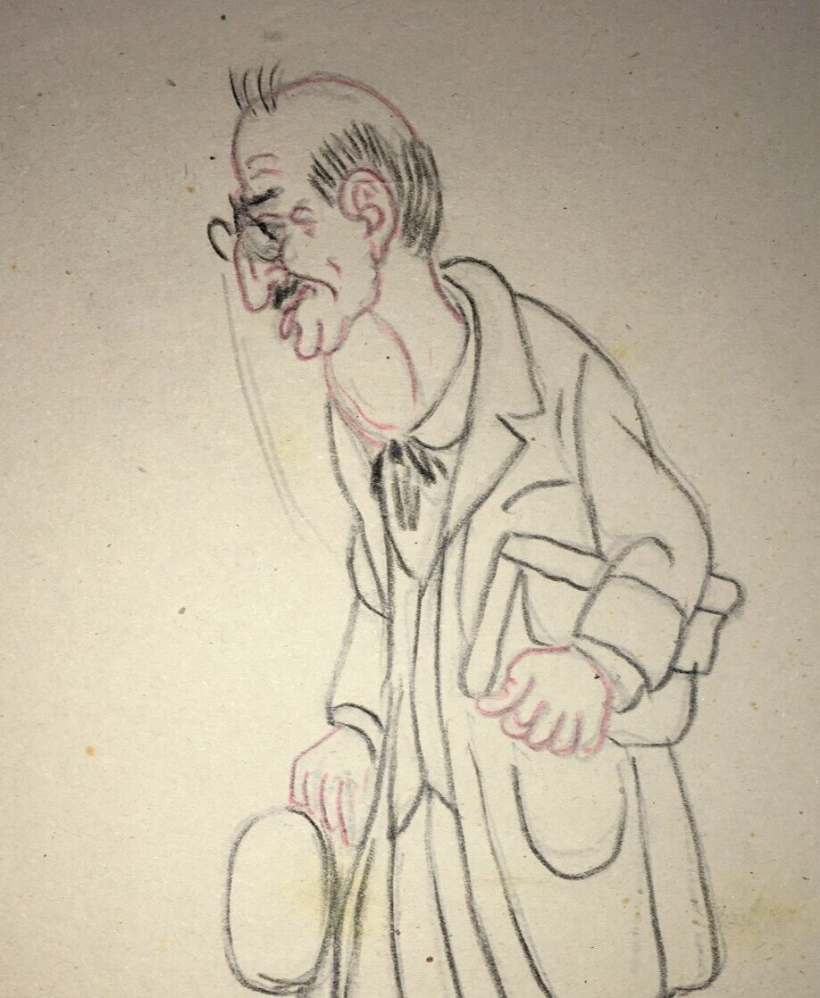 Arte, Caricatura, Antico Disegno, Avvocato Berna, 1913