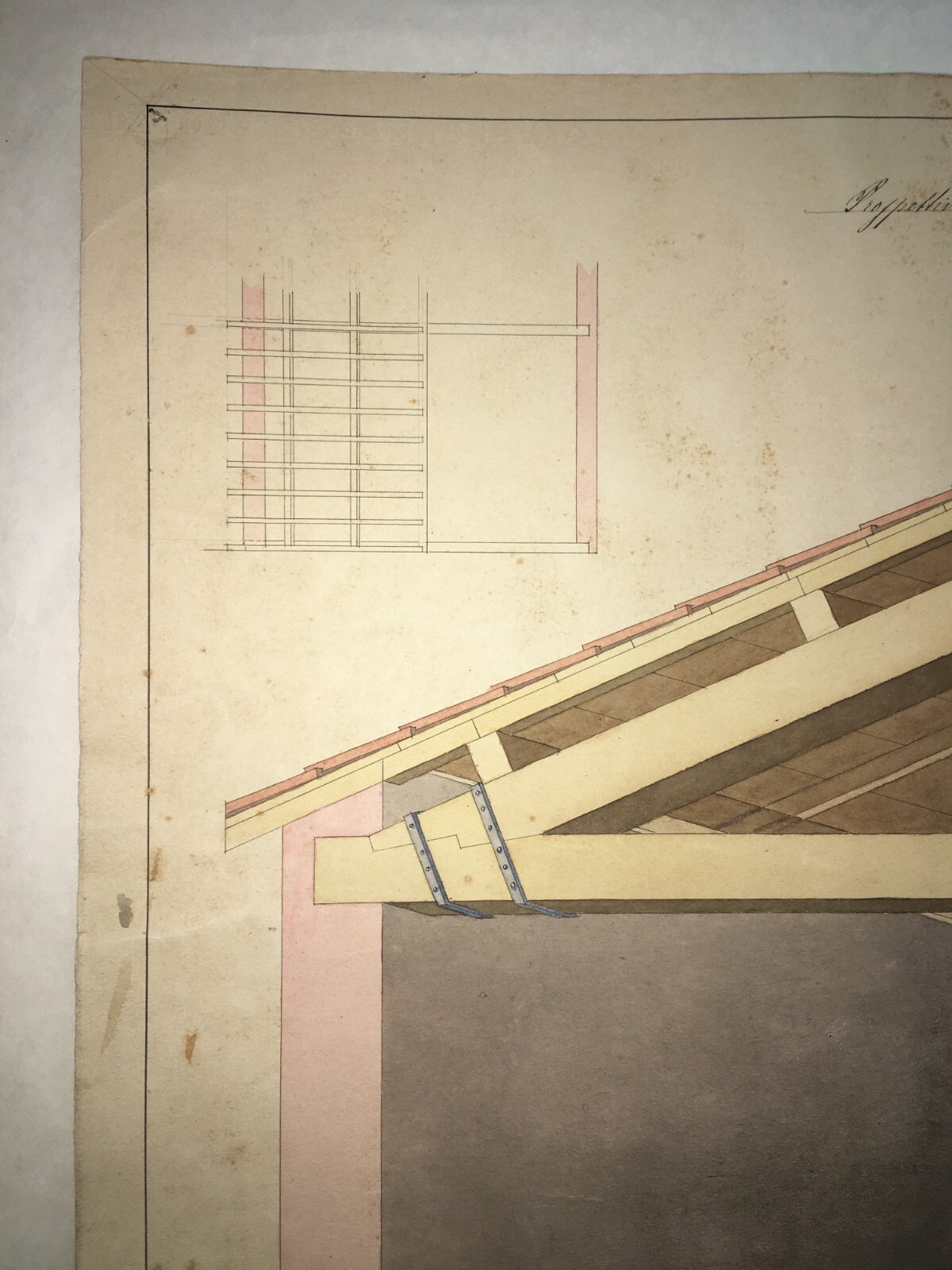 Arte, Architettura E Ingegneria: Antico Disegno Architettonico In Prospettiva Cavaliera