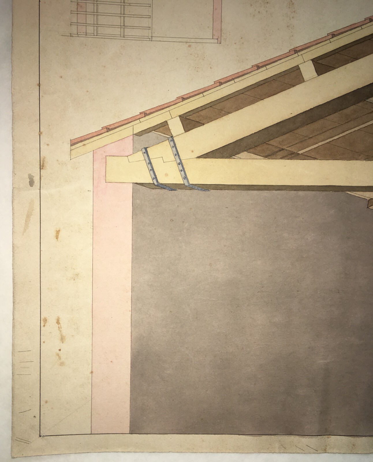 Arte, Architettura E Ingegneria: Antico Disegno Architettonico In Prospettiva Cavaliera