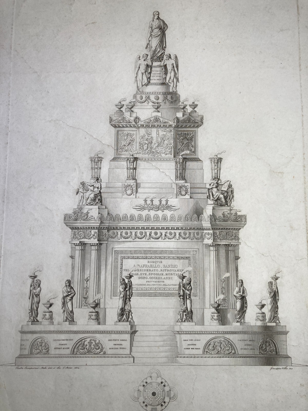 Arte, Architettura: Raffaello Sanzio, Monumento Sepolcrale, Villa, Camporese, 1834