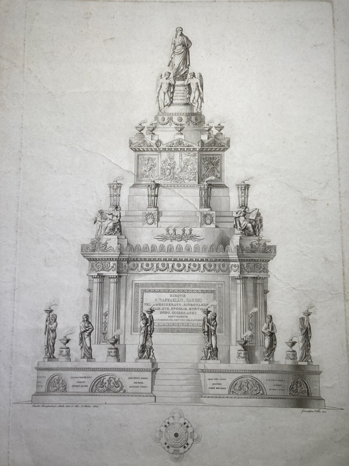 Arte, Architettura: Raffaello Sanzio, Monumento Sepolcrale, Villa, Camporese, 1834