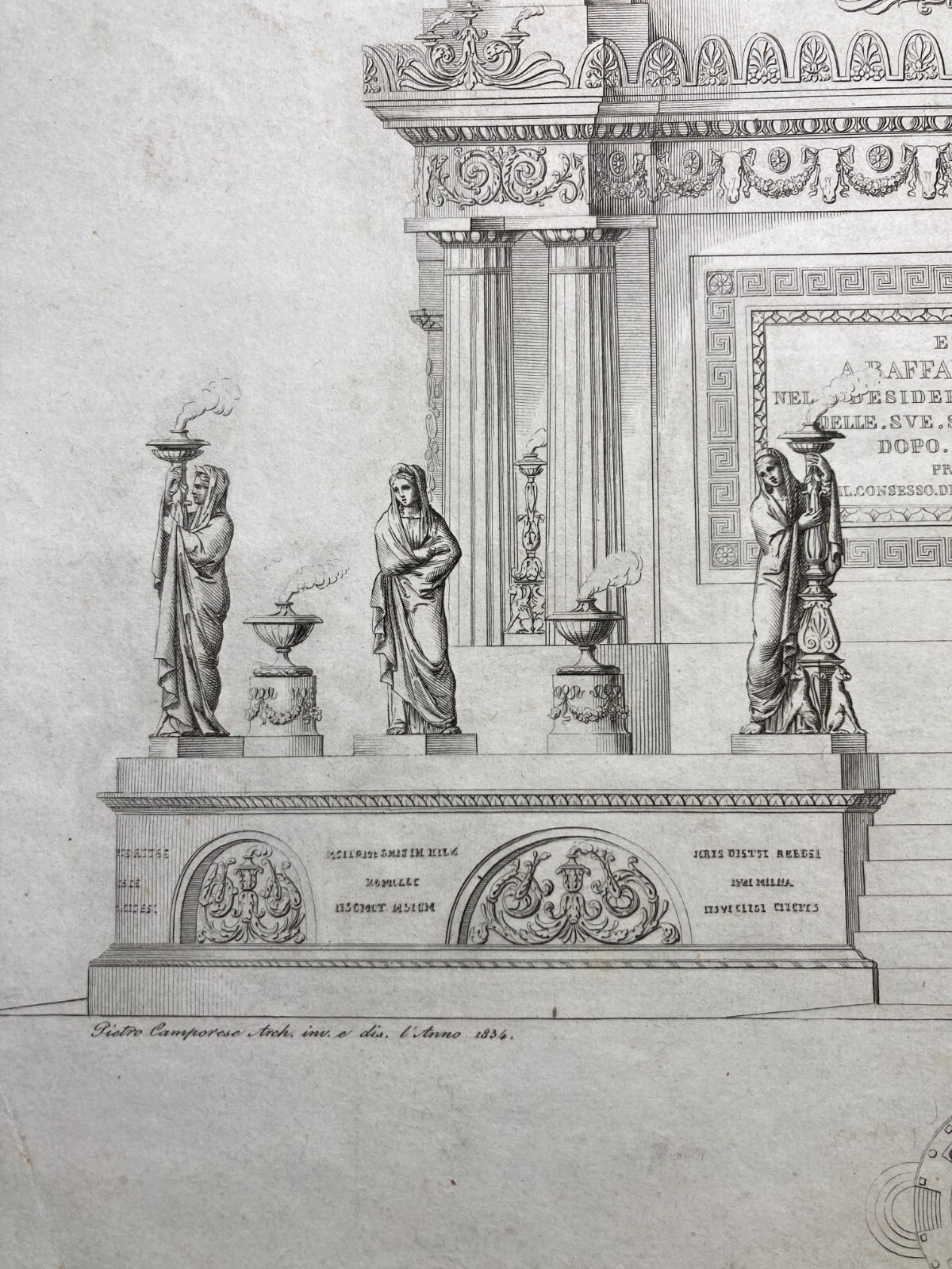 Arte, Architettura: Raffaello Sanzio, Monumento Sepolcrale, Villa, Camporese, 1834