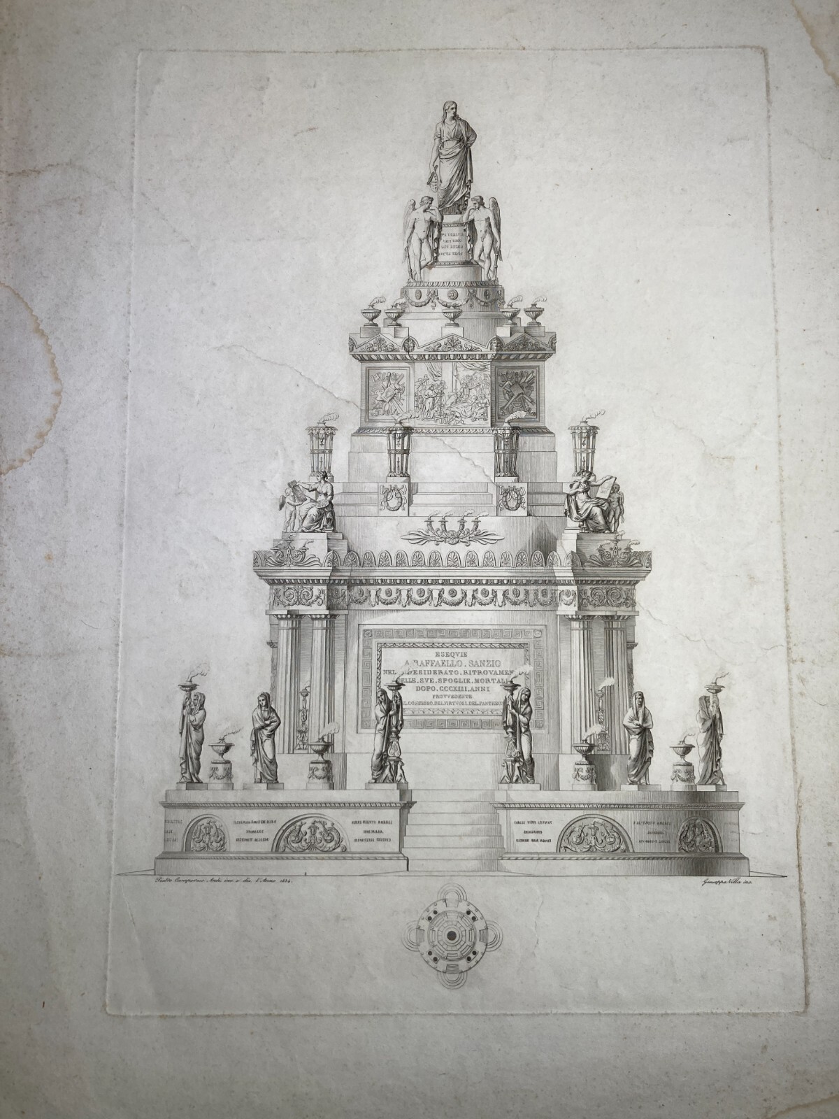 Arte, Architettura: Raffaello Sanzio, Monumento Sepolcrale, Villa, Camporese, 1834