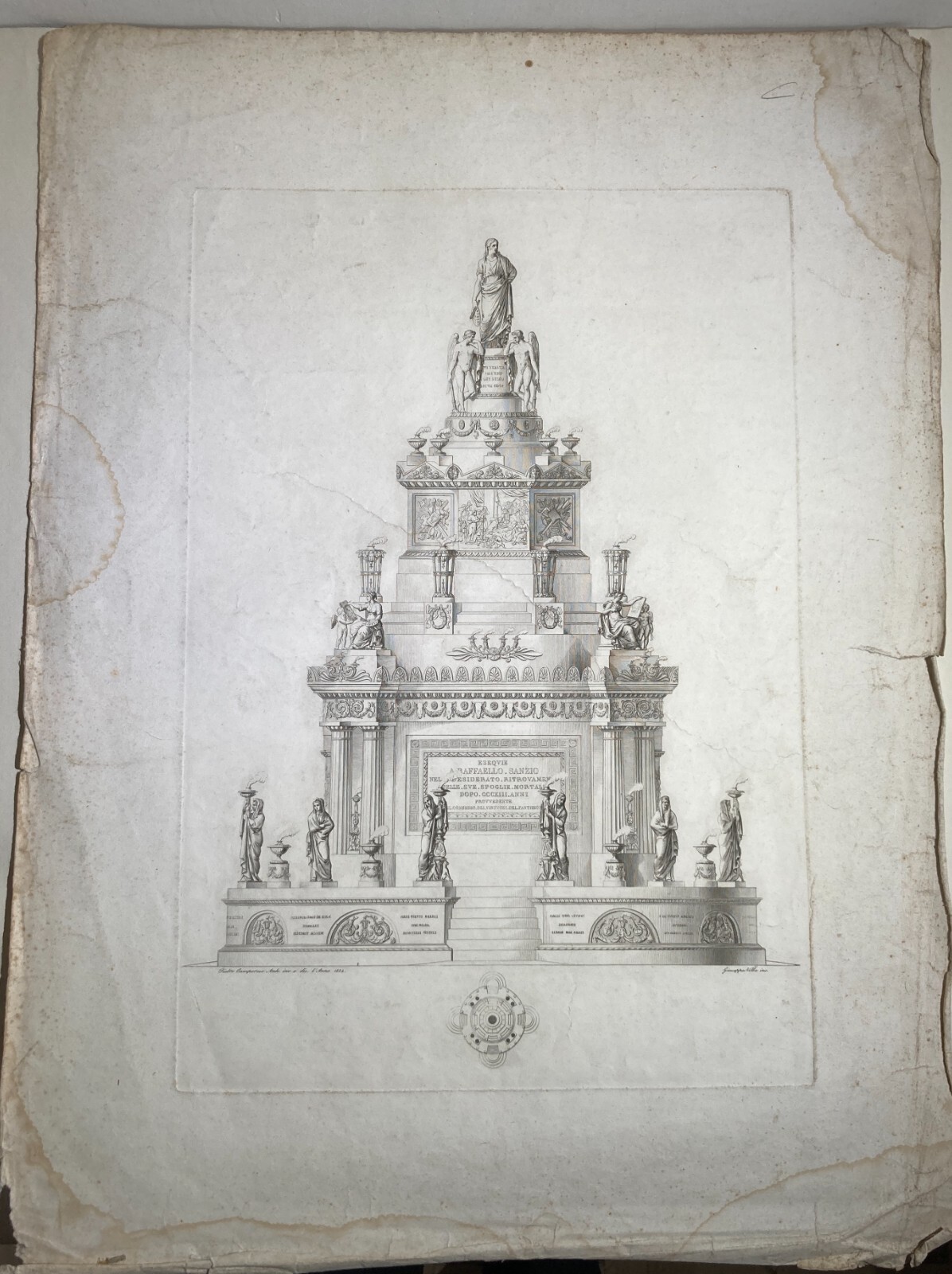 Arte, Architettura: Raffaello Sanzio, Monumento Sepolcrale, Villa, Camporese, 1834