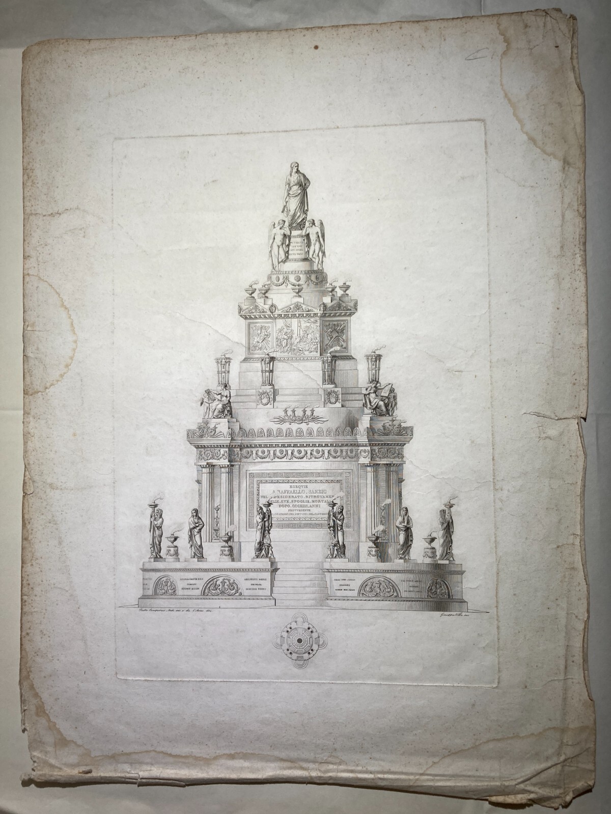Arte, Architettura: Raffaello Sanzio, Monumento Sepolcrale, Villa, Camporese, 1834