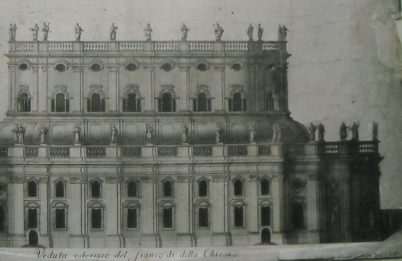Architettura: Prospettive Della Katholische Hofkirche Di Dresda. Architetto Gaetano Chiaveri, Incisore Lorenzo Zucchi
