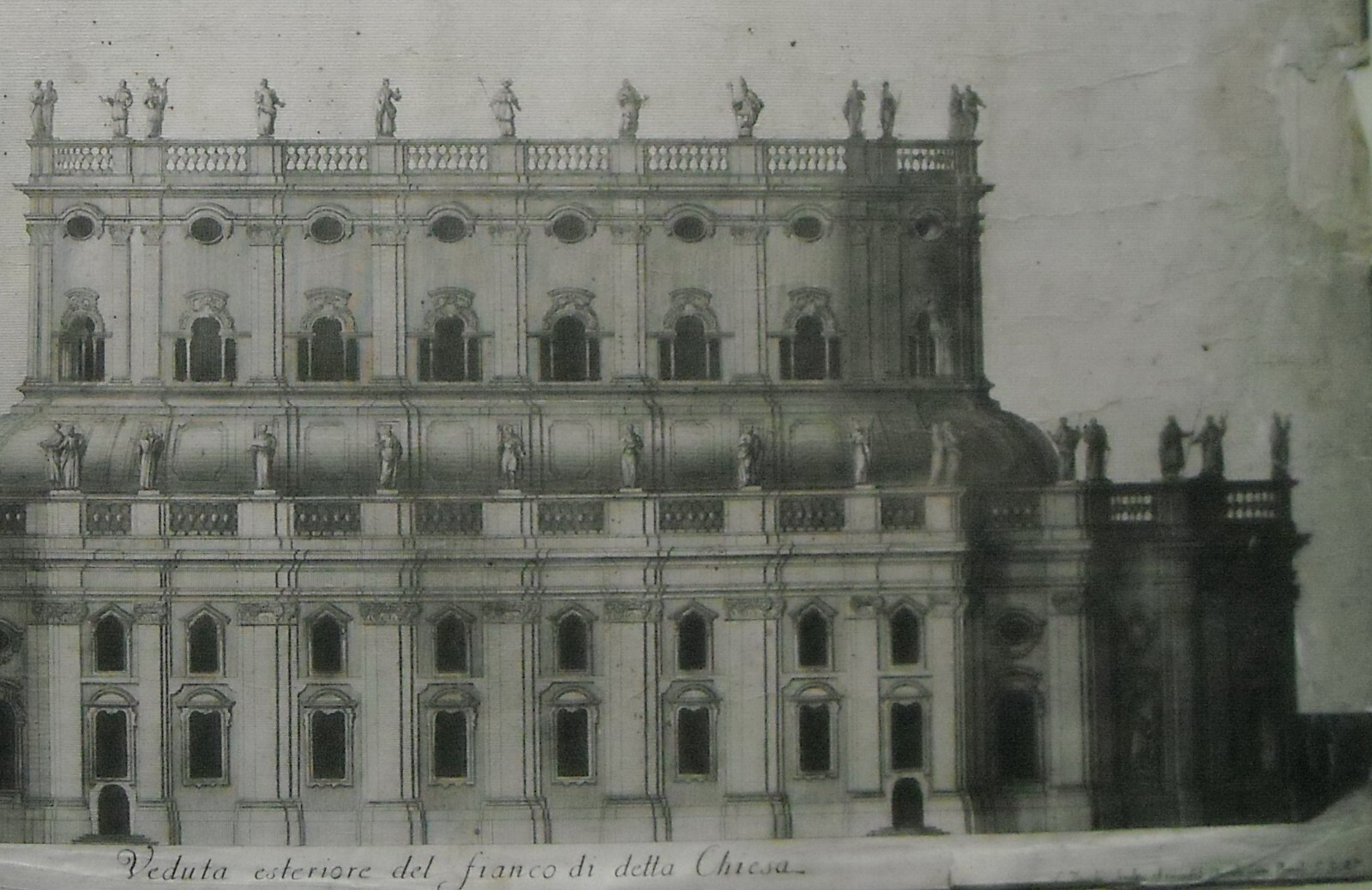 Architettura: Prospettive Della Katholische Hofkirche Di Dresda. Architetto Gaetano Chiaveri, Incisore Lorenzo Zucchi