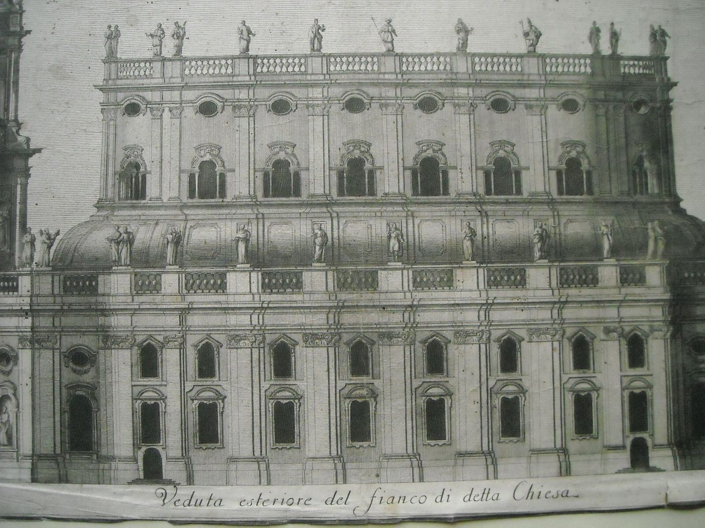 Architettura: Prospettive Della Katholische Hofkirche Di Dresda. Architetto Gaetano Chiaveri, Incisore Lorenzo Zucchi