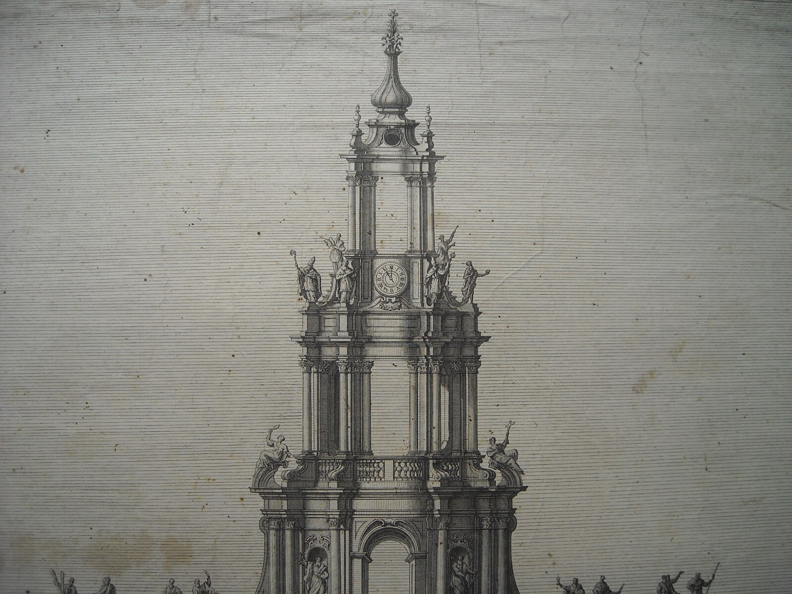 Architettura: Prospettive Della Katholische Hofkirche Di Dresda. Architetto Gaetano Chiaveri, Incisore Lorenzo Zucchi