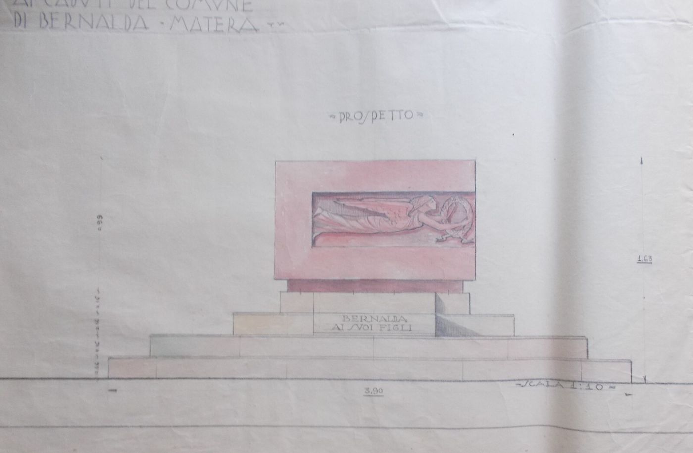 Basilicata, Matera, Bernalda: Arte Monumentale, Scultura, Militaria, Progetto Bassi