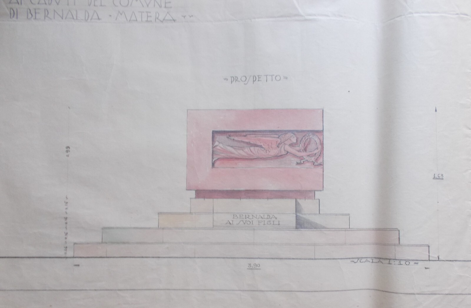 Basilicata, Matera, Bernalda: Arte Monumentale, Scultura, Militaria, Progetto Bassi