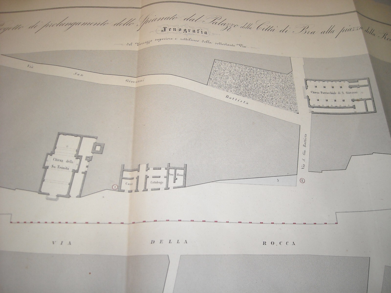 Progetto Di Ampliamento Urbano Di Bra (Cuneo). 1858