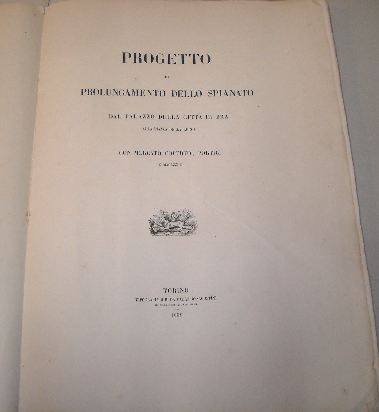 Progetto Di Ampliamento Urbano Di Bra (Cuneo). 1858