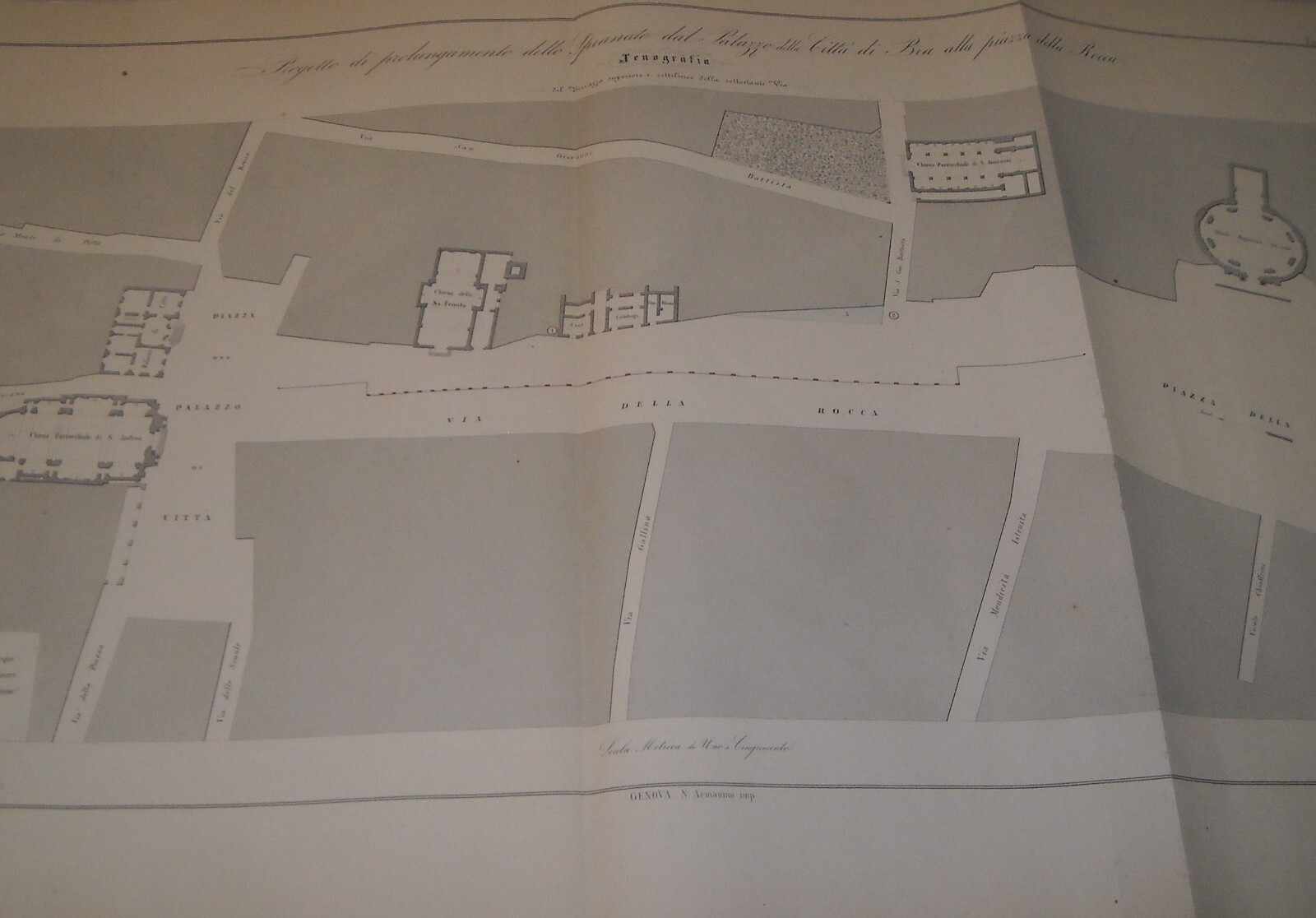 Progetto Di Ampliamento Urbano Di Bra (Cuneo). 1858