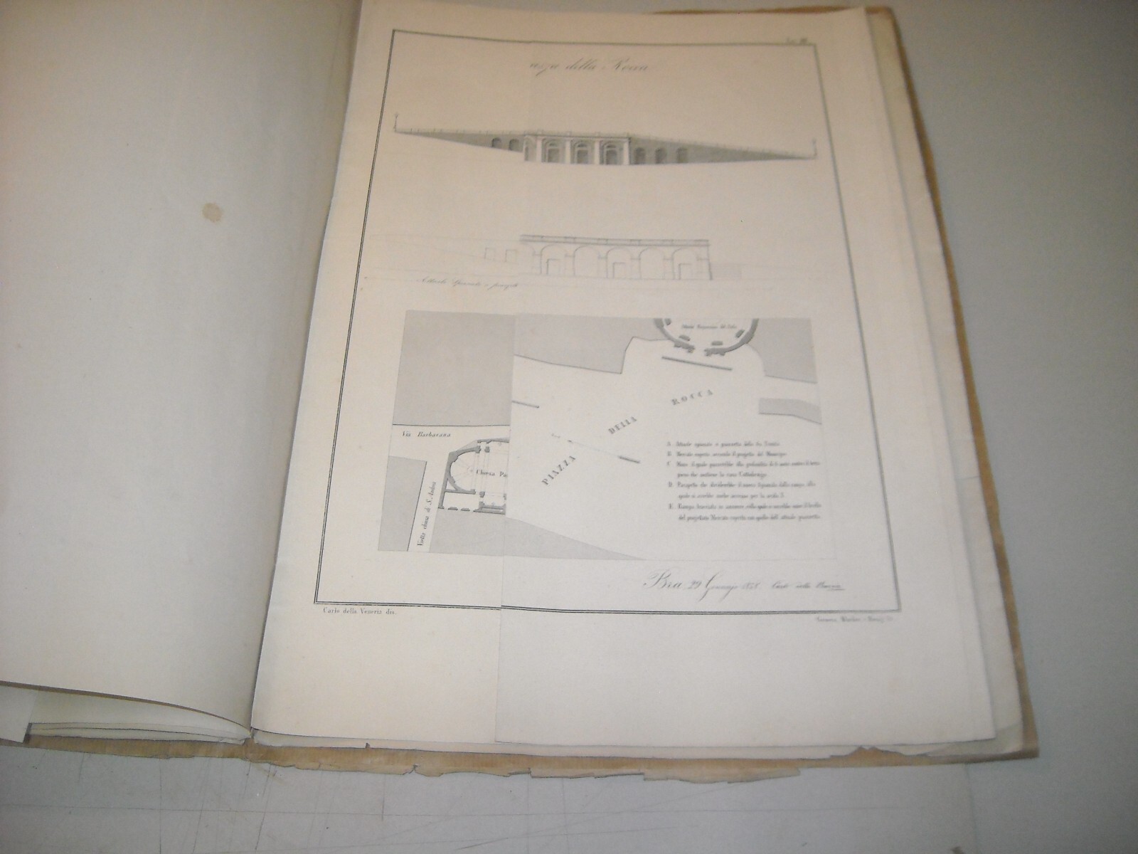 Progetto Di Ampliamento Urbano Di Bra (Cuneo). 1858