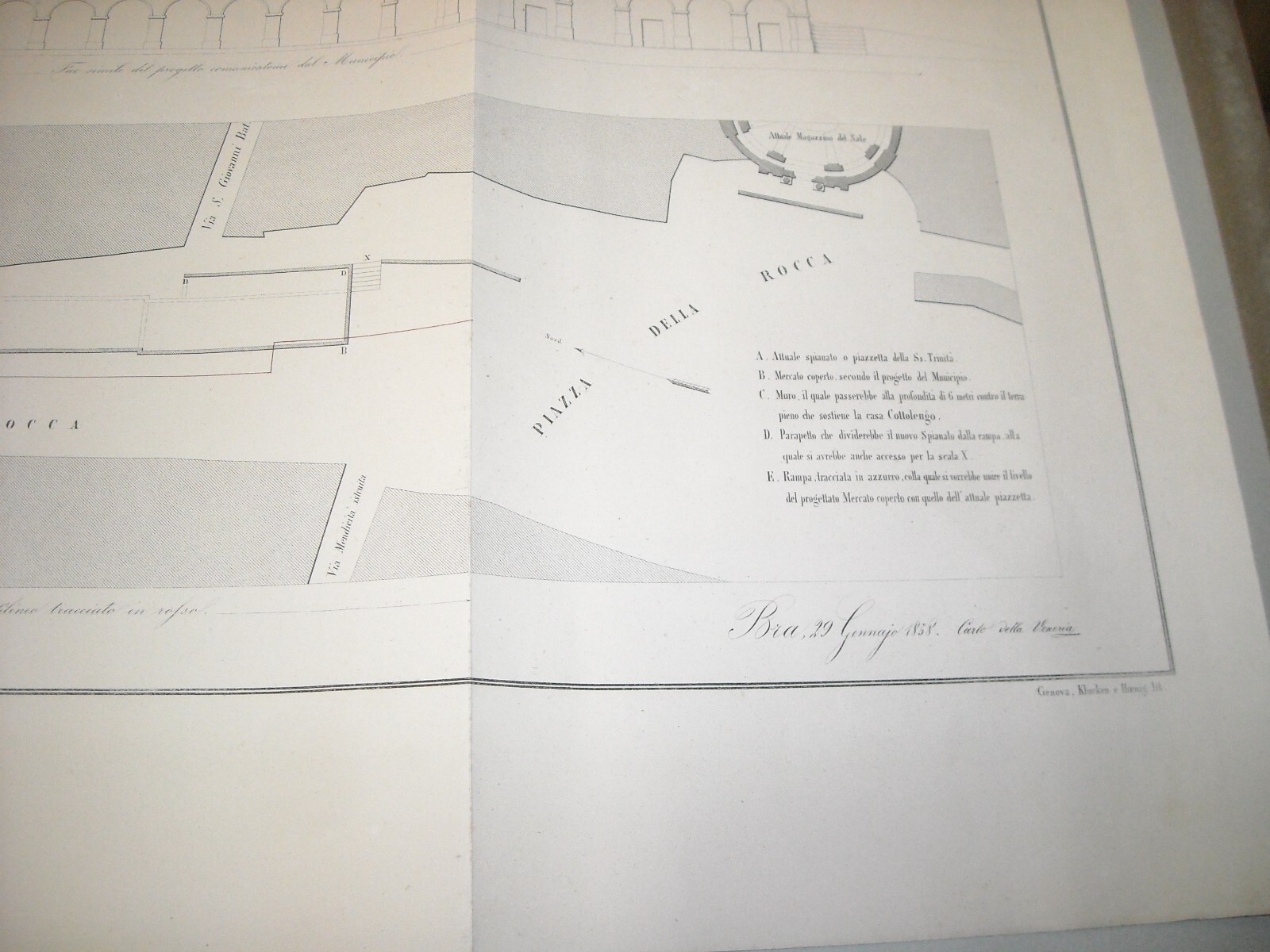 Progetto Di Ampliamento Urbano Di Bra (Cuneo). 1858