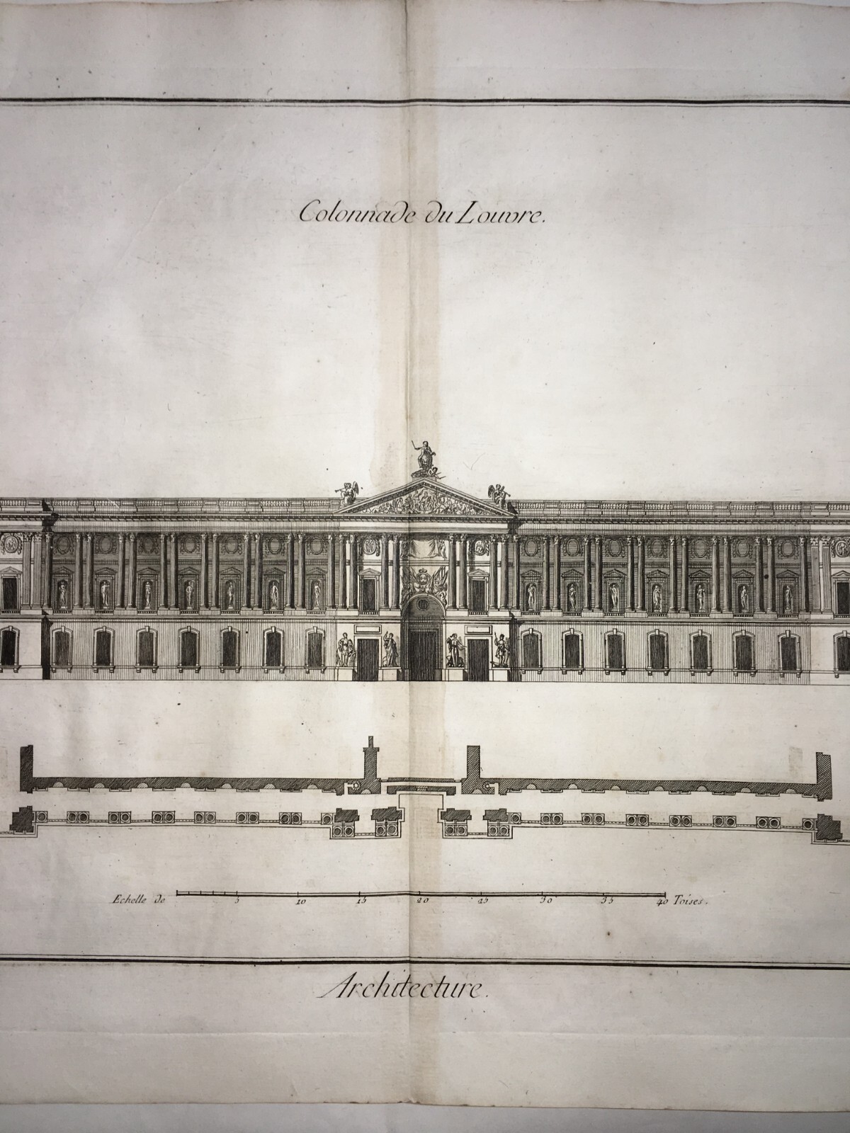 Museo Del Louvre, Il Colonnato. Antica Incisione Di Guidotti