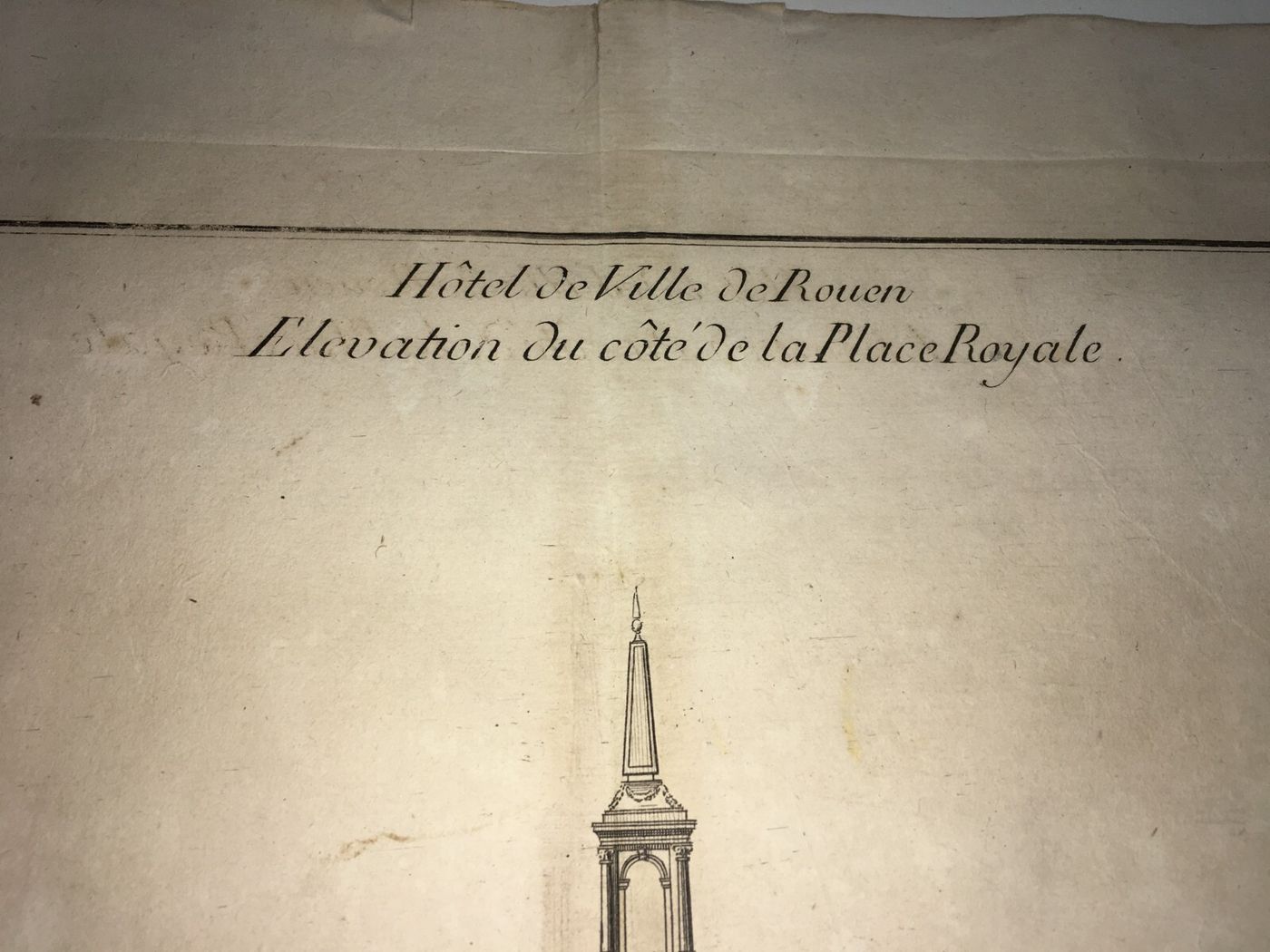 Rouen, Palazzo Reale (Hôtel De Ville). Incisione Di Guidotti, XVIII Secolo