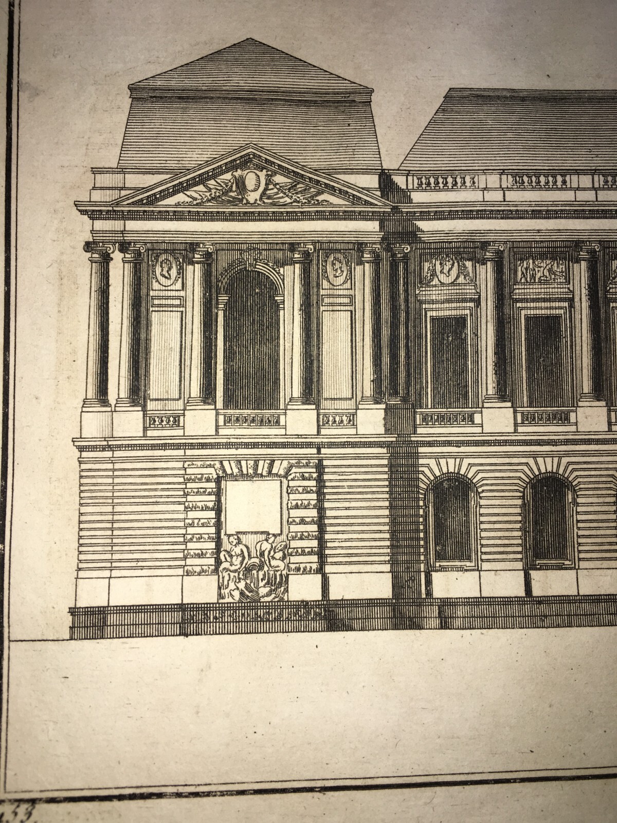 Rouen, Palazzo Reale (Hôtel De Ville). Incisione Di Guidotti, XVIII Secolo