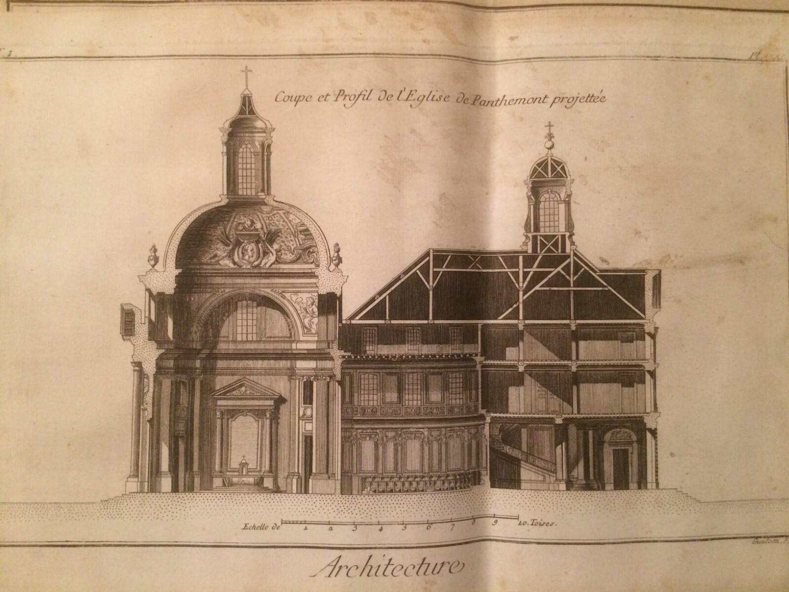 Arte, Architettura, Antiche Prospettive Dell'Abbazia Di Panthemont, Guidotti, Sei Fogli