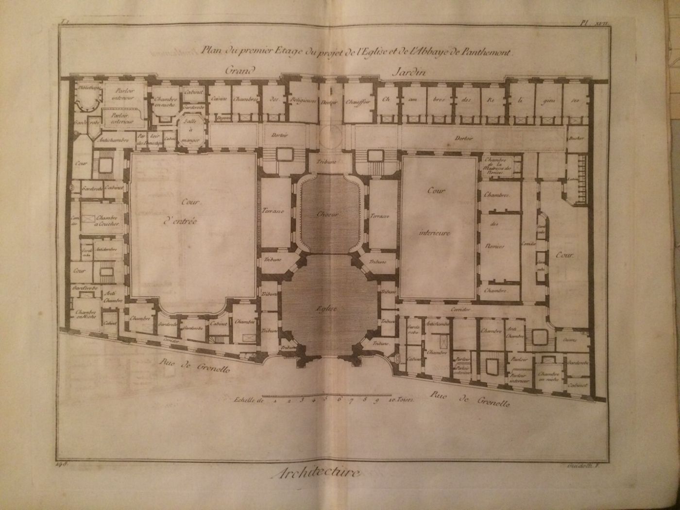 Arte, Architettura, Antiche Prospettive Dell'Abbazia Di Panthemont, Guidotti, Sei Fogli
