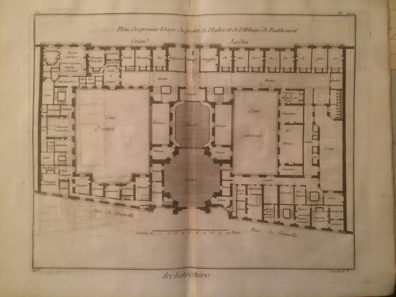 Arte, Architettura, Antiche Prospettive Dell'Abbazia Di Panthemont, Guidotti, Sei Fogli