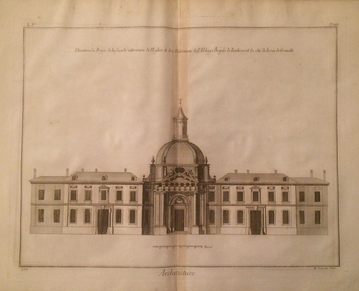 Arte, Architettura, Antiche Prospettive Dell'Abbazia Di Panthemont, Guidotti, Sei Fogli