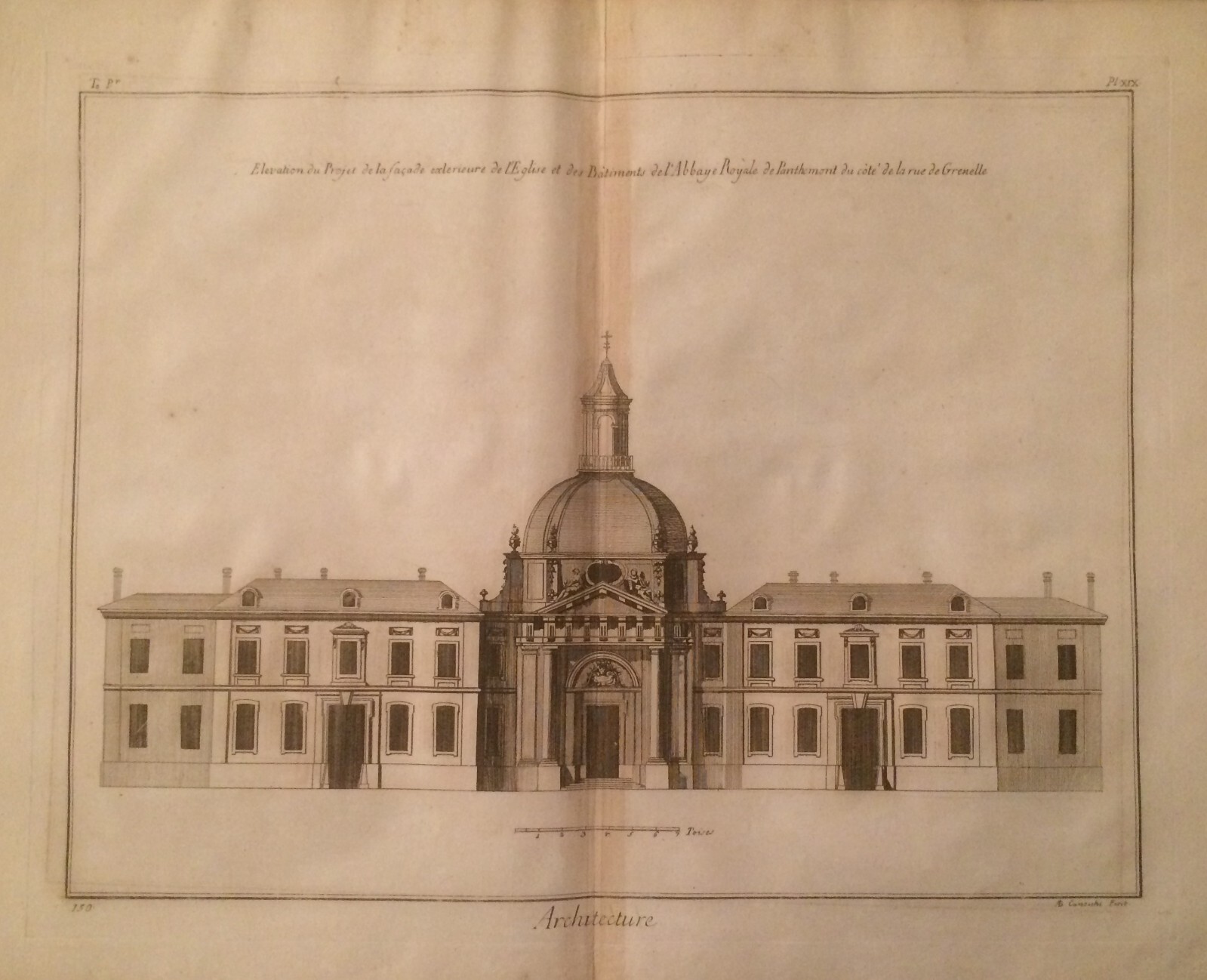 Arte, Architettura, Antiche Prospettive Dell'Abbazia Di Panthemont, Guidotti, Sei Fogli