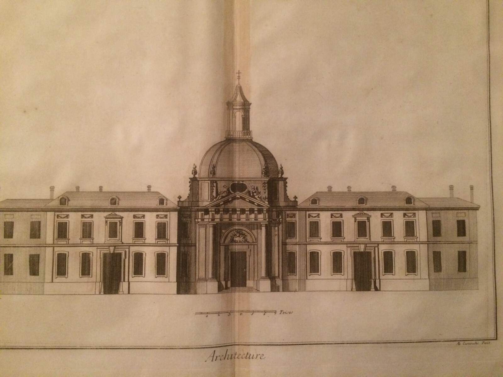 Arte, Architettura, Antiche Prospettive Dell'Abbazia Di Panthemont, Guidotti, Sei Fogli