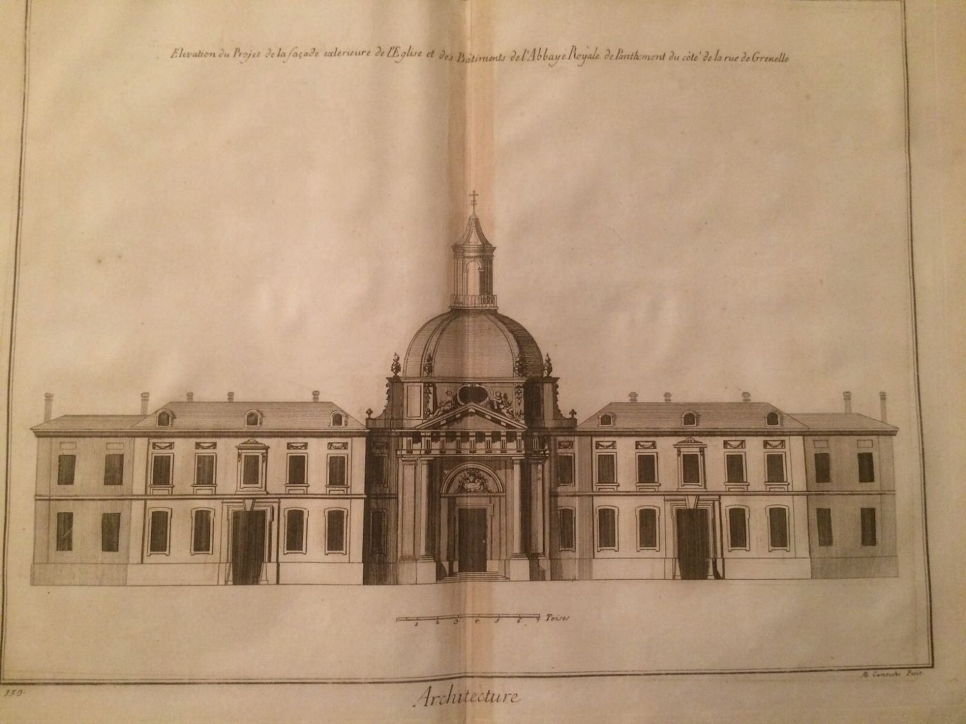 Arte, Architettura, Antiche Prospettive Dell'Abbazia Di Panthemont, Guidotti, Sei Fogli