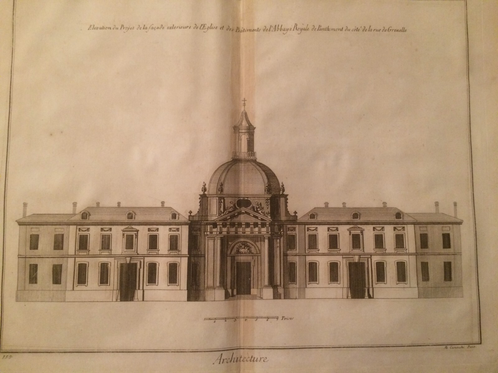 Arte, Architettura, Antiche Prospettive Dell'Abbazia Di Panthemont, Guidotti, Sei Fogli