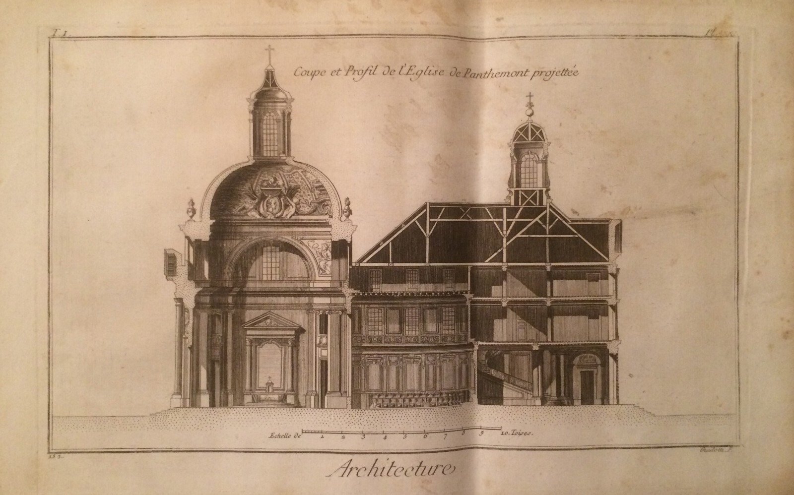Arte, Architettura, Antiche Prospettive Dell'Abbazia Di Panthemont, Guidotti, Sei Fogli