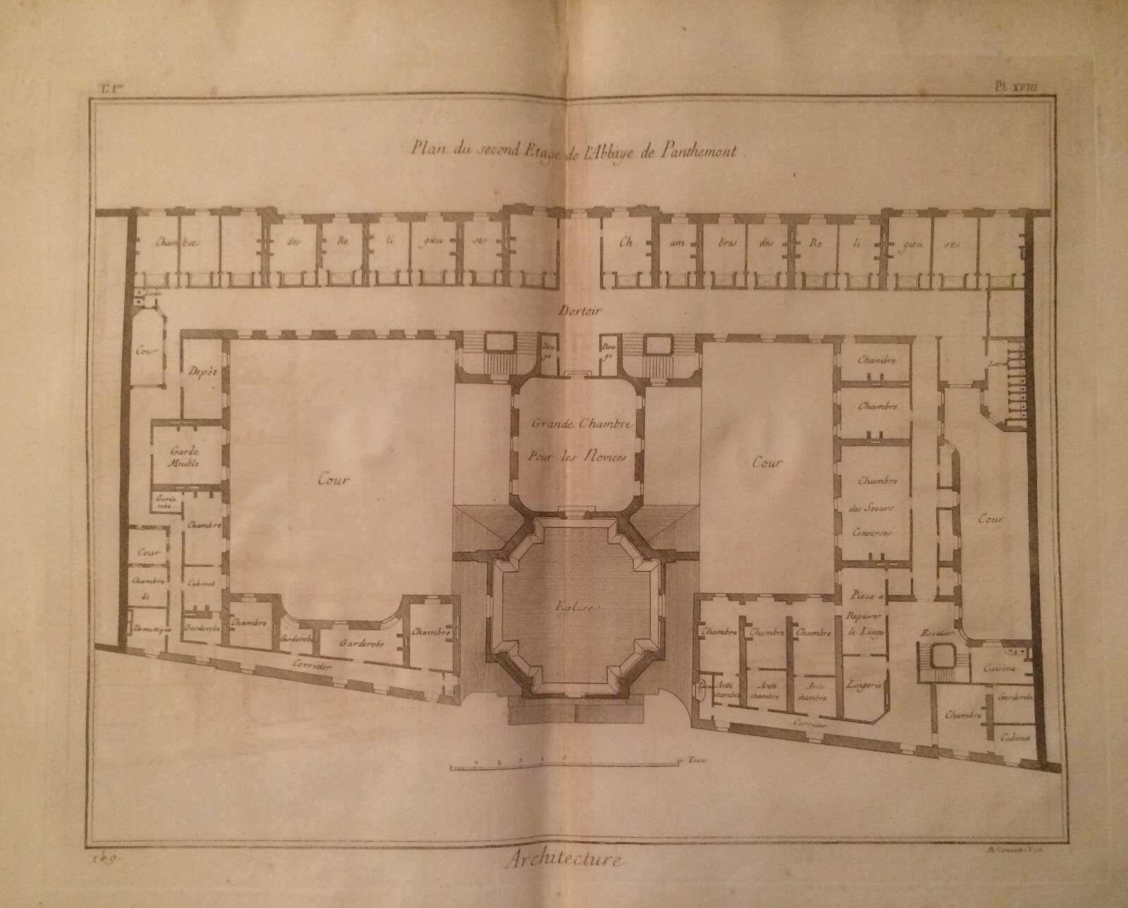 Arte, Architettura, Antiche Prospettive Dell'Abbazia Di Panthemont, Guidotti, Sei Fogli