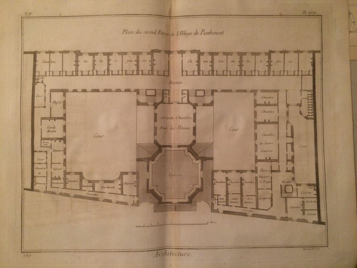 Arte, Architettura, Antiche Prospettive Dell'Abbazia Di Panthemont, Guidotti, Sei Fogli