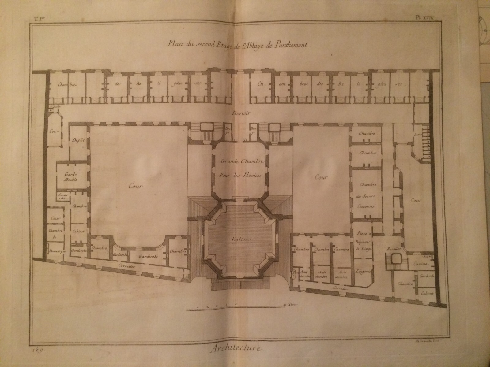 Arte, Architettura, Antiche Prospettive Dell'Abbazia Di Panthemont, Guidotti, Sei Fogli